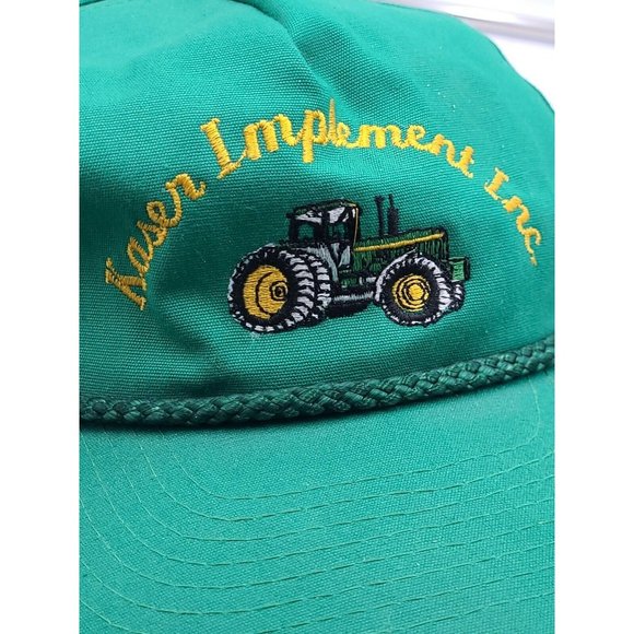 Vintage OTTO Hampton Cranes Inc Green strap-back Hat Rope Front - Picture 10 of 10